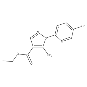 ethyl 5-amino-1-(5-bromopyridin-2-yl)-1H-pyrazole-4-carboxylate结构式