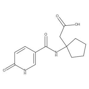Cyclopentaneacetic acid, 1-[[(1,6-dihydro-6-oxo-3-pyridinyl)carbonyl]amino]- Structure