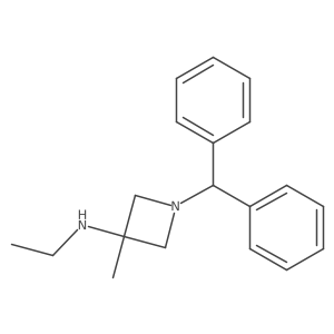 1-(Diphenylmethyl)-N-ethyl-3-methyl-3-azetidinamine结构式