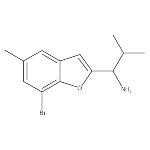 1-(7-Bromo-5-methylbenzofuran-2-yl)-2-methylpropan-1-amine结构式