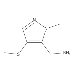 [1-methyl-4-(methylsulfanyl)-1H-pyrazol-5-yl]methanamine Structure