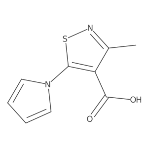 3-methyl-5-(1H-pyrrol-1-yl)-1,2-thiazole-4-carboxylic acid结构式