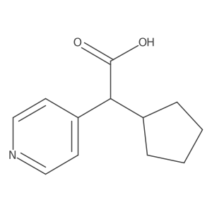 2-Cyclopentyl-2-(pyridin-4-yl)acetic acid结构式