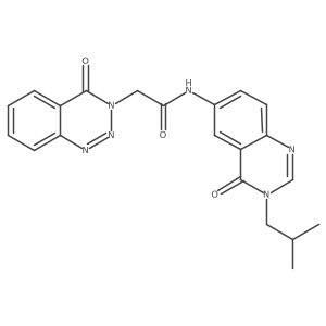 N-[3-(2-methylpropyl)-4-oxo-3,4-dihydroquinazolin-6-yl]-2-(4-oxo-1,2,3-benzotriazin-3(4H)-yl)acetamide结构式