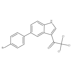 1-[5-(4-bromophenyl)-1H-indol-3-yl]-2,2,2-trichloroethanone Structure