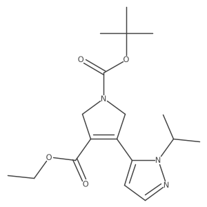 1-tert-butyl 3-ethyl 4-(1-isopropyl-1H-pyrazol-5-yl)-1H-pyrrole-1,3(2H,5H)-dicarboxylate结构式
