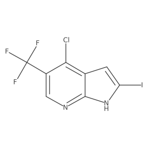 4-chloro-2-iodo-5-(trifluoromethyl)-1H-pyrrolo[2,3-b]pyridine Structure