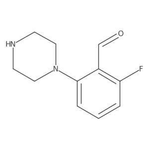 2-Fluoro-6-(piperazin-1-yl)benzaldehyde Structure