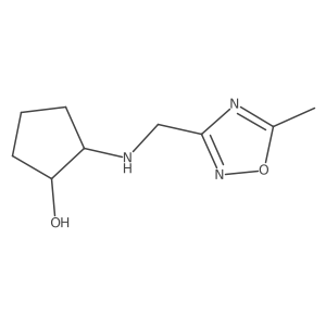 2-{[(5-Methyl-1,2,4-oxadiazol-3-yl)methyl]amino}cyclopentan-1-ol结构式