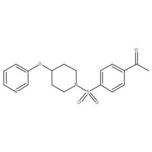 1-(4-((4-(Pyridin-3-yloxy)piperidin-1-yl)sulfonyl)phenyl)ethanone Structure