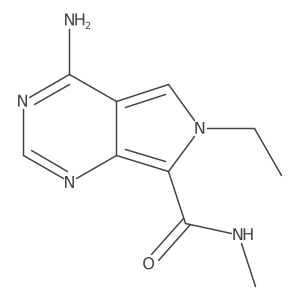 4-Amino-6-ethyl-N-methyl-6H-pyrrolo[3,4-d]pyrimidine-7-carboxamide结构式