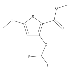 Methyl 3-(difluoromethoxy)-5-methoxythiophene-2-carboxylate结构式