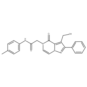 2-[3-(Hydroxymethyl)-4-oxo-2-phenyl-4H,5H-pyrazolo[1,5-A]pyrazin-5-YL]-N-(4-methylphenyl)acetamide Structure
