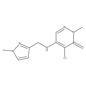 4-chloro-2-methyl-5-(((1-methyl-1H-pyrazol-3-yl)methyl)amino)pyridazin-3(2H)-one Structure