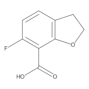 6-Fluoro-2,3-dihydro-1-benzofuran-7-carboxylic acid Structure