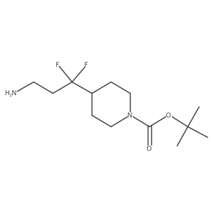 Tert-butyl 4-(3-amino-1,1-difluoropropyl)piperidine-1-carboxylate Structure