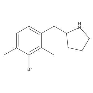 2-[(3-Bromo-2,4-dimethylphenyl)methyl]pyrrolidine Structure