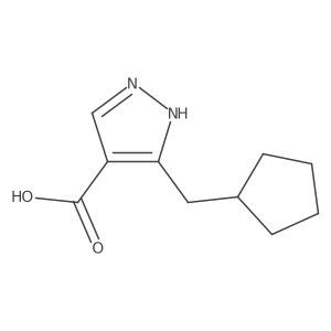 5-(cyclopentylmethyl)-1H-pyrazole-4-carboxylic acid Structure