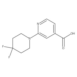 2-(4,4-Difluoropiperidin-1-yl)isonicotinic acid结构式