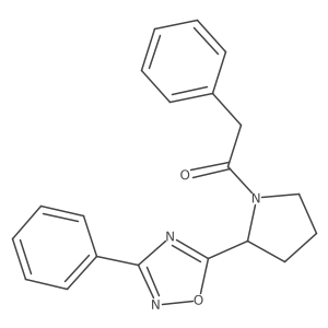 3-Phenyl-5-[1-(phenylacetyl)pyrrolidin-2-yl]-1,2,4-oxadiazole结构式