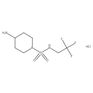 4-amino-N-(2,2,2-trifluoroethyl)piperidine-1-sulfonamide hydrochloride Structure