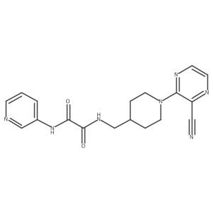 N1-((1-(3-cyanopyrazin-2-yl)piperidin-4-yl)methyl)-N2-(pyridin-3-yl)oxalamide结构式