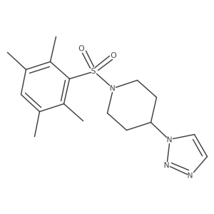 1-((2,3,5,6-tetramethylphenyl)sulfonyl)-4-(1H-1,2,3-triazol-1-yl)piperidine Structure