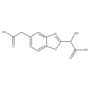 2-(Carboxy(hydroxy)methyl)benzo[d]oxazole-5-acetic acid结构式