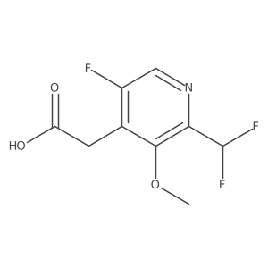2-(Difluoromethyl)-5-fluoro-3-methoxypyridine-4-acetic acid结构式