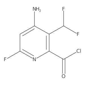 4-Amino-3-(difluoromethyl)-6-fluoropicolinoyl chloride结构式