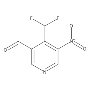 4-(Difluoromethyl)-5-nitronicotinaldehyde Structure