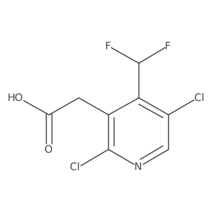 2-(2,5-Dichloro-4-(difluoromethyl)pyridin-3-yl)acetic acid结构式