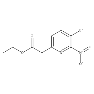 2-Pyridineacetic acid, 5-bromo-6-nitro-, ethyl ester结构式