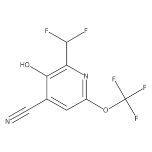 2-(Difluoromethyl)-3-hydroxy-6-(trifluoromethoxy)isonicotinonitrile Structure