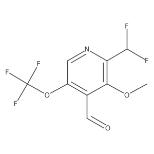 2-(Difluoromethyl)-3-methoxy-5-(trifluoromethoxy)pyridine-4-carboxaldehyde结构式