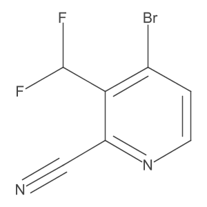 4-Bromo-2-cyano-3-(difluoromethyl)pyridine结构式