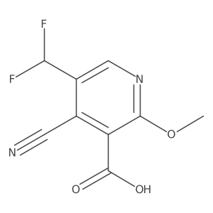4-Cyano-5-(difluoromethyl)-2-methoxynicotinic acid Structure