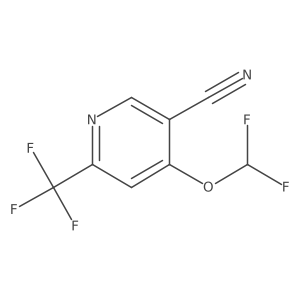 4-Difluoromethoxy-6-(trifluoromethyl)nicotinonitrile结构式