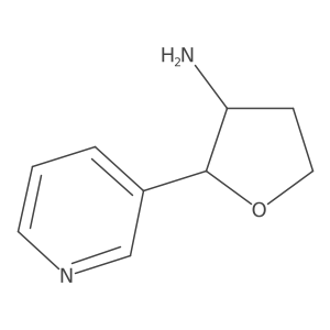 (2R,3S)-2-(Pyridin-3-yl)tetrahydrofuran-3-amine结构式