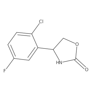 4-(2-Chloro-5-fluorophenyl)-1,3-oxazolidin-2-one结构式
