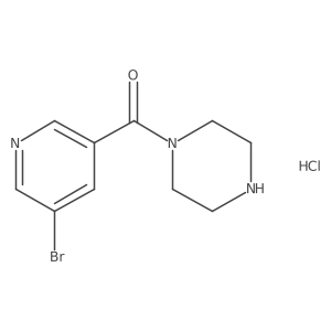 (5-Bromopyridin-3-yl)(piperazin-1-yl)methanone hydrochloride Structure