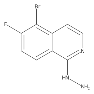 5-Bromo-6-fluoro-1-hydrazinylisoquinoline Structure