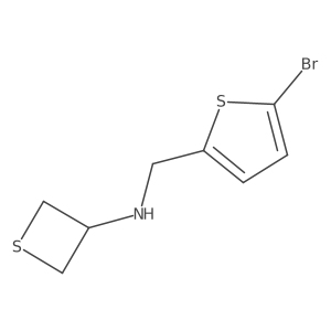 N-((5-Bromothiophen-2-yl)methyl)thietan-3-amine结构式