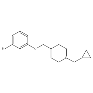 4-(3-Bromo-phenoxymethyl)-1-cyclopropylmethyl-piperidine结构式
