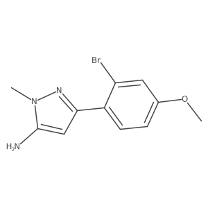 3-(2-bromo-4-methoxyphenyl)-1-methyl-1H-pyrazol-5-amine结构式