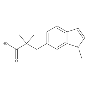 2,2-dimethyl-3-(1-methyl-1H-indol-6-yl)propanoic acid Structure