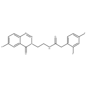 2-(2,4-difluorophenyl)-N-(2-(6-fluoro-4-oxobenzo[d][1,2,3]triazin-3(4H)-yl)ethyl)acetamide结构式