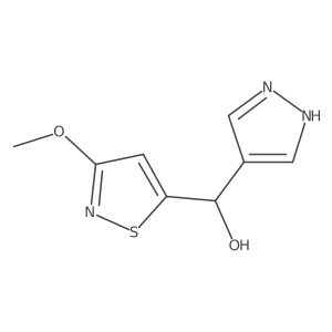(3-Methoxy-1,2-thiazol-5-yl)(1H-pyrazol-4-yl)methanol结构式