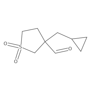 3-(Cyclopropylmethyl)tetrahydrothiophene-3-carbaldehyde 1,1-dioxide结构式