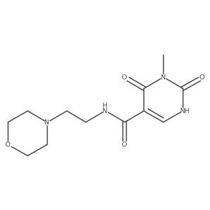 3-methyl-N-(2-morpholinoethyl)-2,4-dioxo-1,2,3,4-tetrahydropyrimidine-5-carboxamide结构式